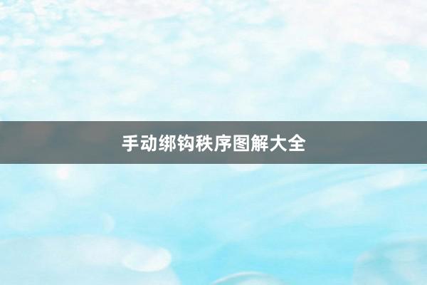 手动绑钩秩序图解大全